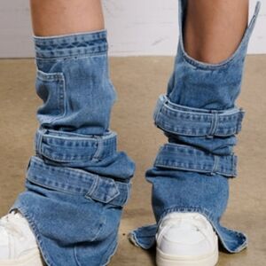 AKIRA Blue Denim Leg Warmer